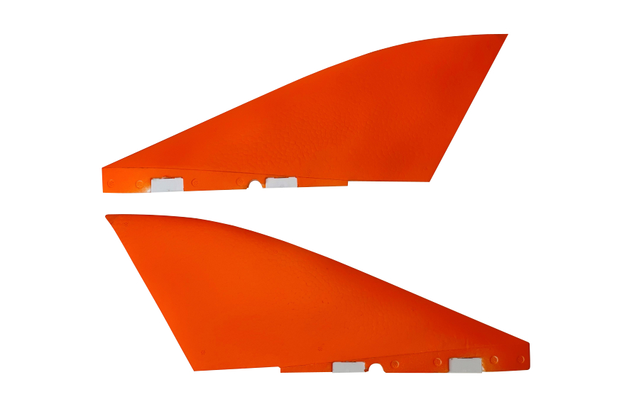 PIRAÑA VERTICAL FIN SET – ORANGE (NO RUDDERS) – Flex Innovations