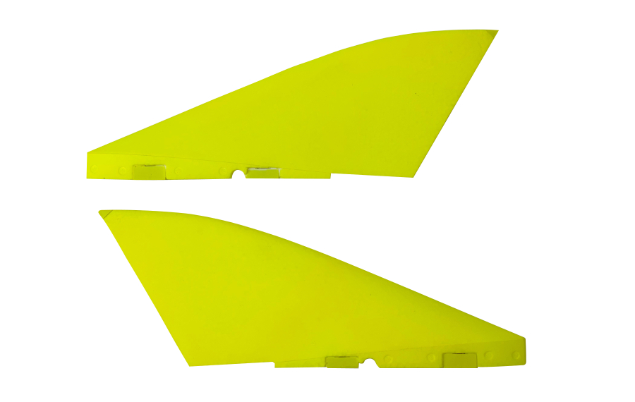 PIRAÑA VERTICAL FIN SET – YELLOW (NO RUDDERS) – Flex Innovations