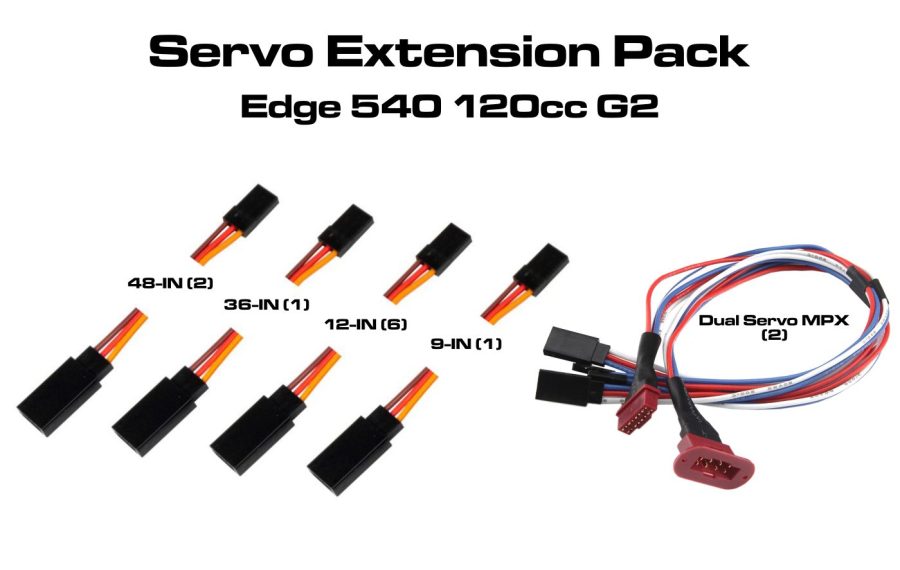 Servo Extender EDGE 540 120CC G2 SERVO EXTENSION PACK – Flex Innovations
